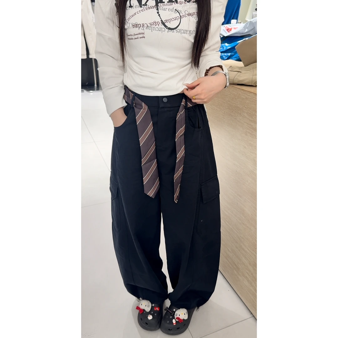 25-2157丝巾工装裤（深色会掉浮色哦）