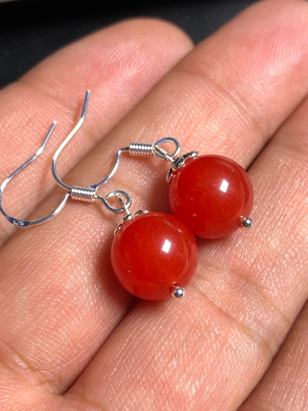 保山南红耳环，时尚百搭，满肉款！
