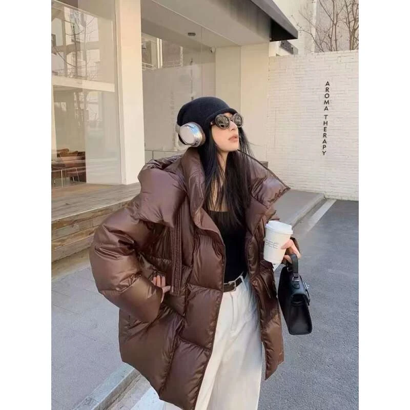【慈城】23-19鹅绒中长款带帽羽绒服