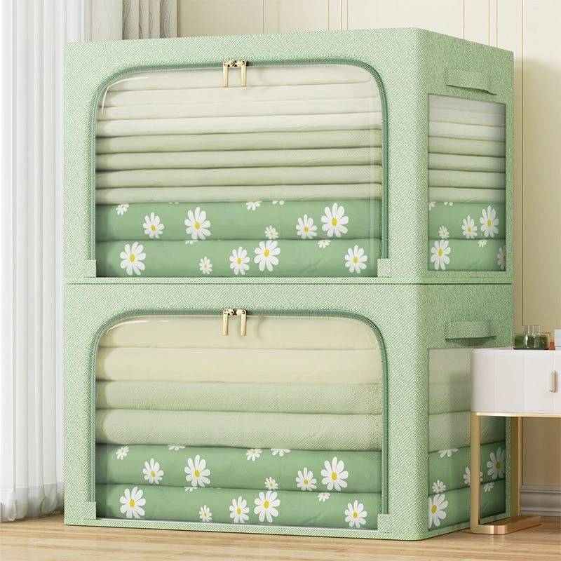 衣服收纳箱袋大视窗储物箱子神器衣柜装衣物折叠筐家用布艺整理盒