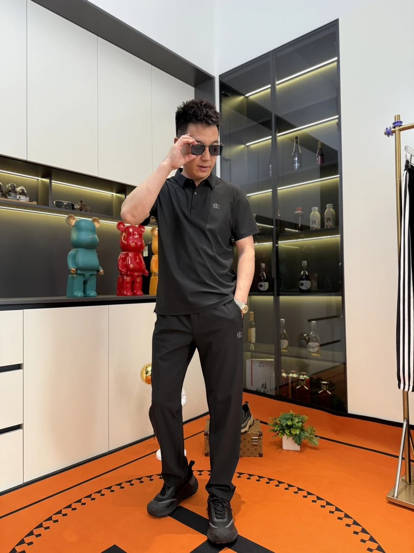 【肖先生私人定制】夏季套装男士户外休闲薄款翻领