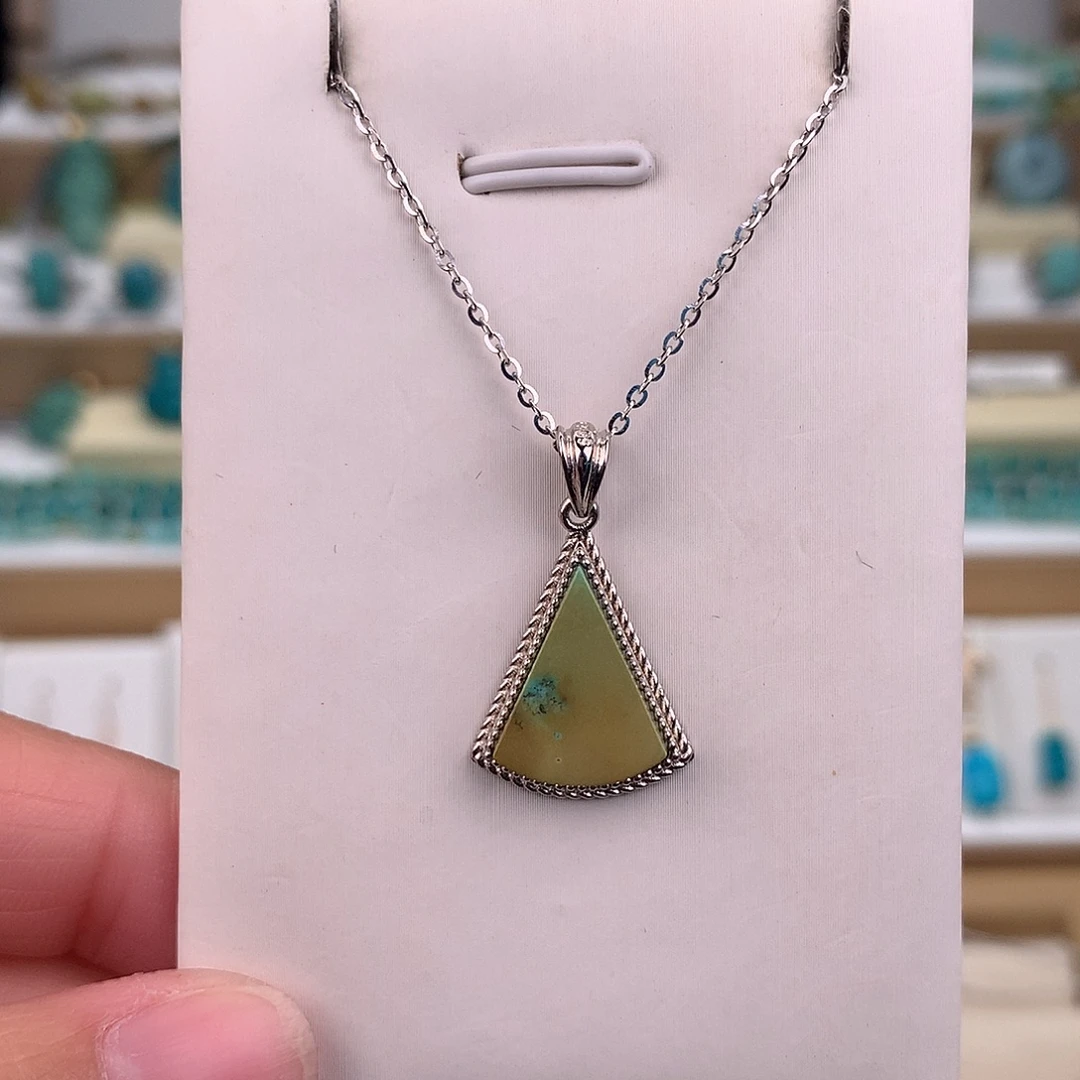 绿松石银S925镶嵌颈饰