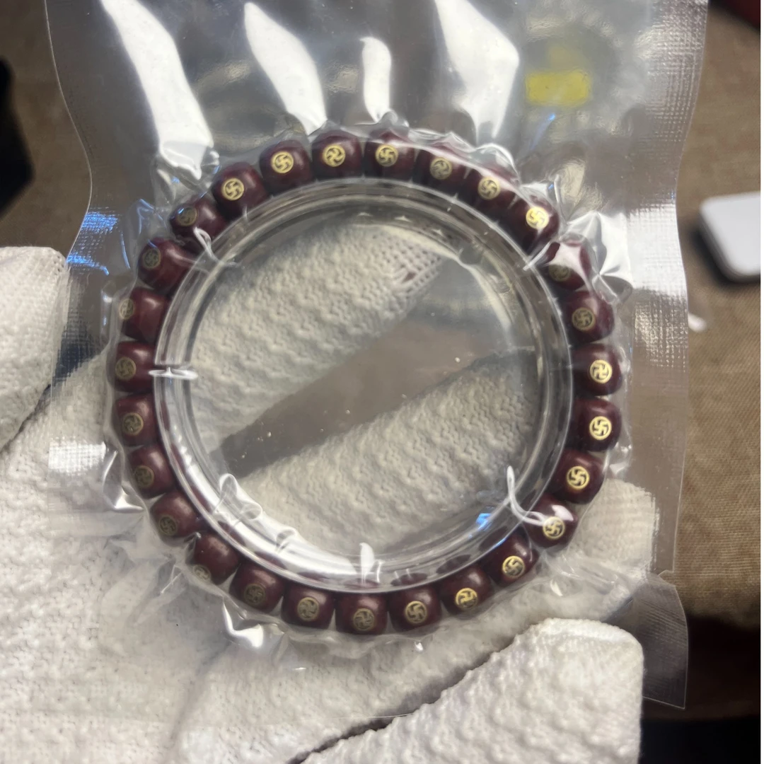 海南星月菩提圆精工万字镶嵌款单圈手串佛珠猴头男女同款