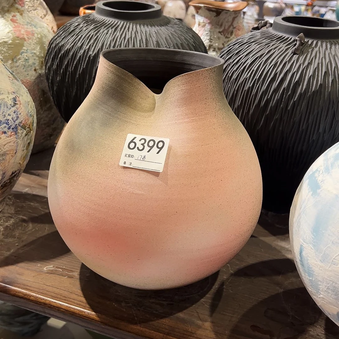 瓶6399高31口9×14陶瓷花瓶无孔