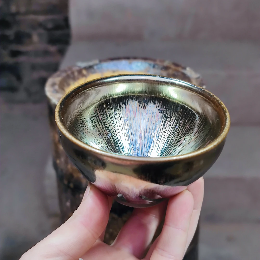 建窑--建盏 金丝亳 茶盏主人杯礼盒装带溯源证书 电烧