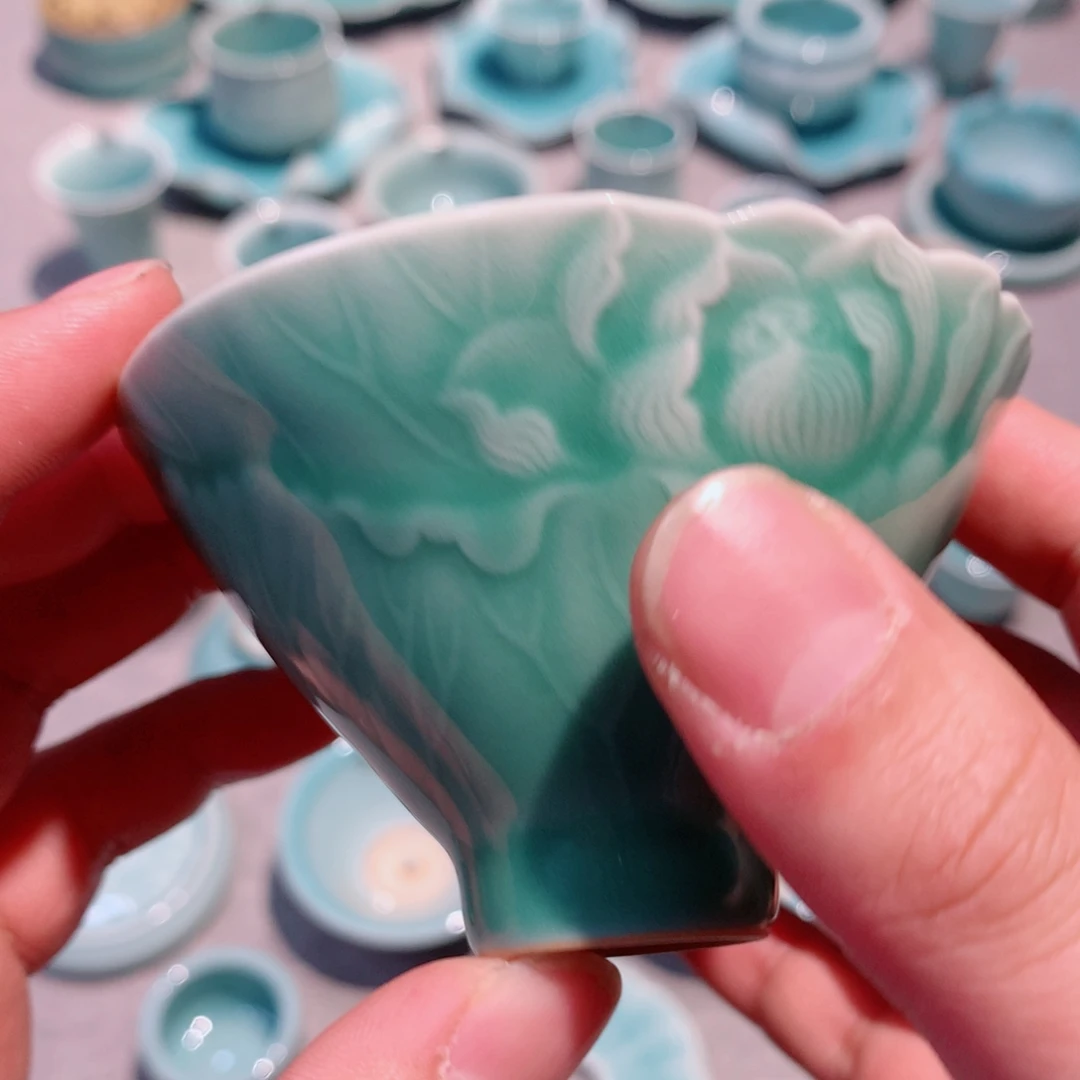 竹***泉龙泉青瓷茶具杯子