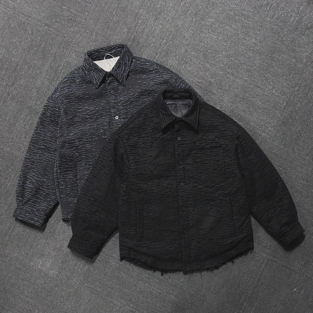 提花羽绒服上衣衬衫款秋冬保暖休闲款微阔版高级感百搭单品男士