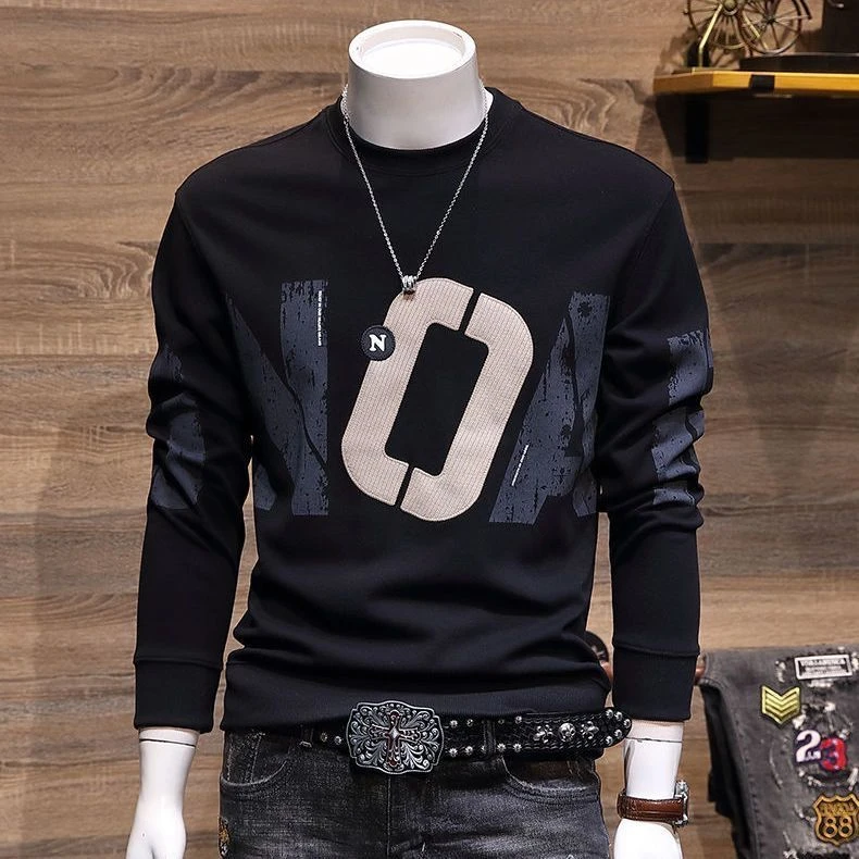 海澜之家运动【热销折扣】2025新款卫衣男夏夏时尚韩版圆领字母印花