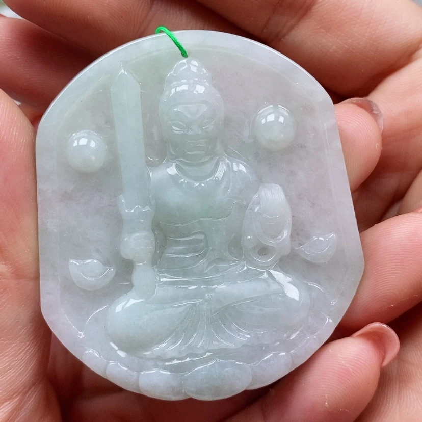 【闪购商品】翡翠颈饰未镶嵌天然翡翠A货不动尊明王