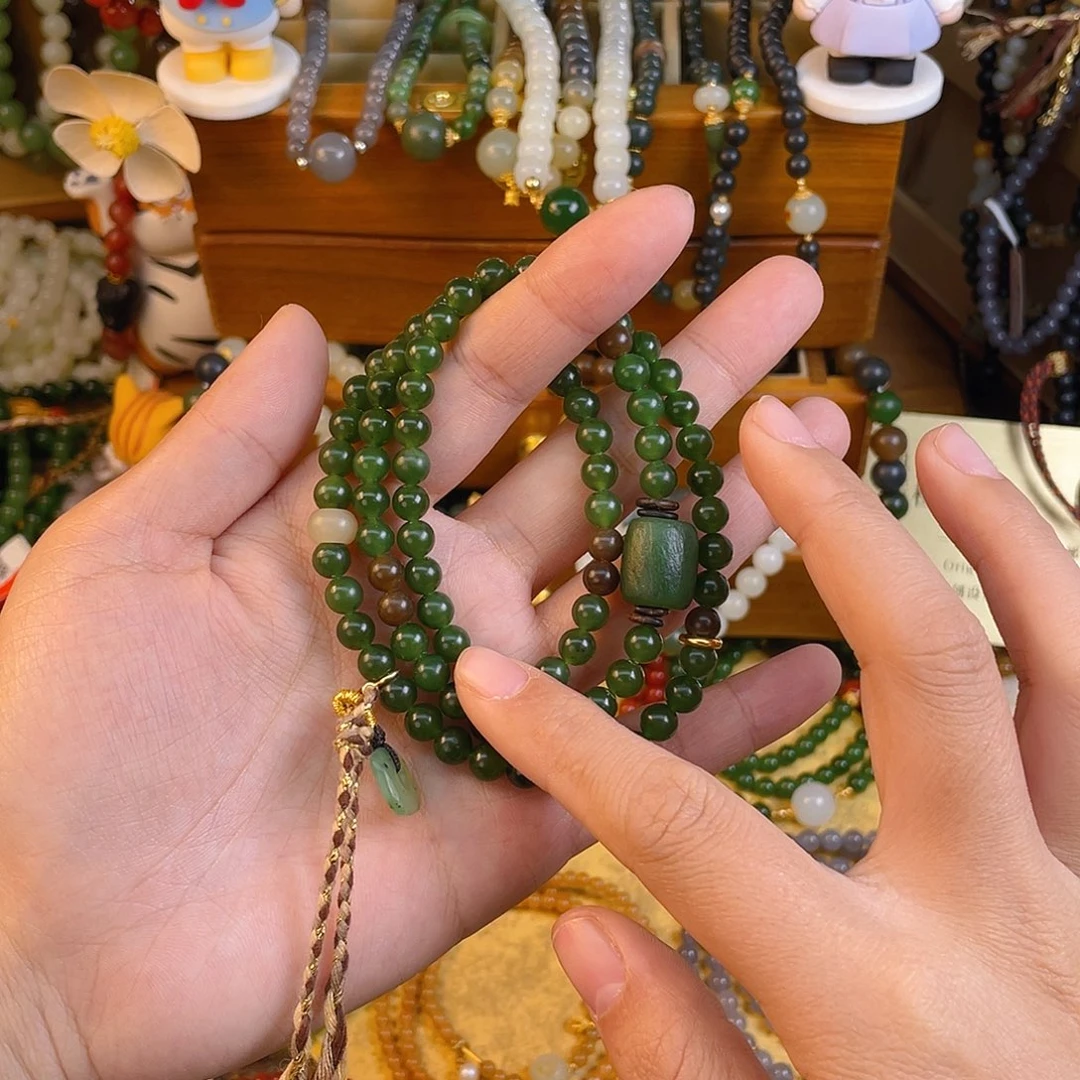 和田玉多圈手串未镶嵌