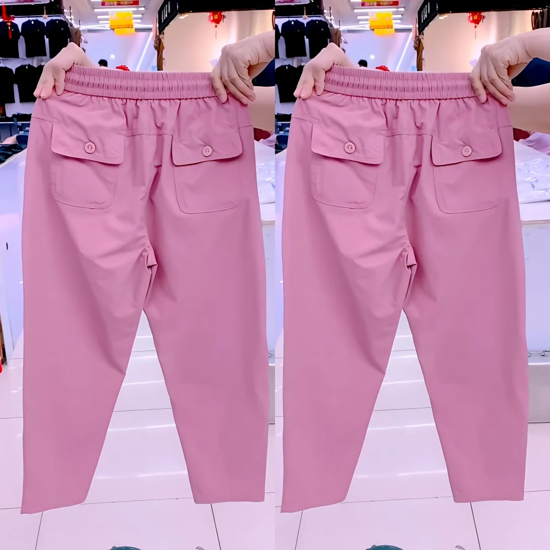 九分裤女薄款夏季速干弹力哈伦显瘦宽松新款洋气小脚萝卜休闲裤女