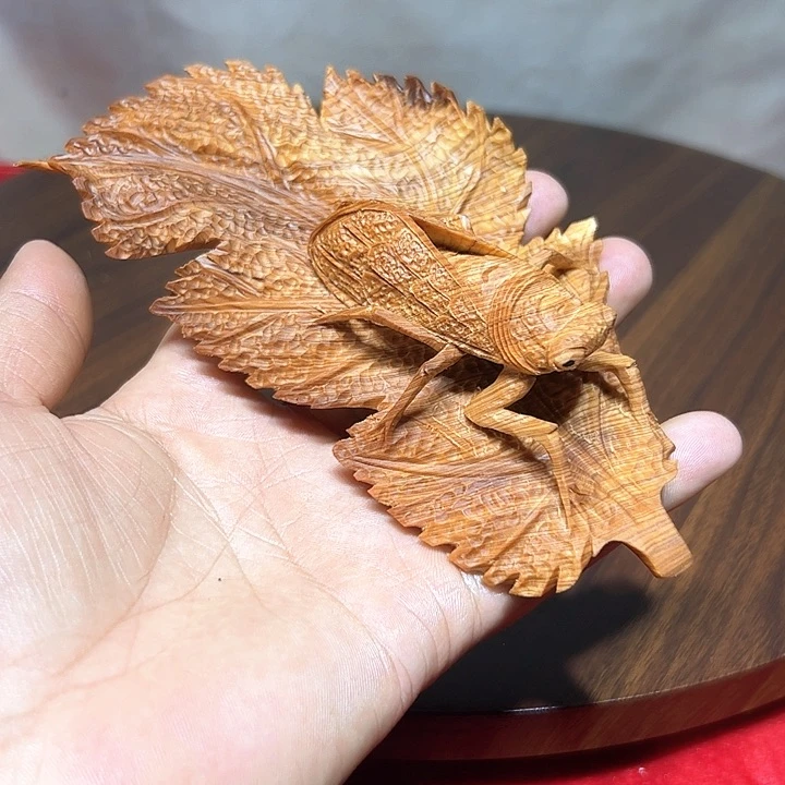 柏木（崖柏）万*崖柏手工雕刻一叶知秋