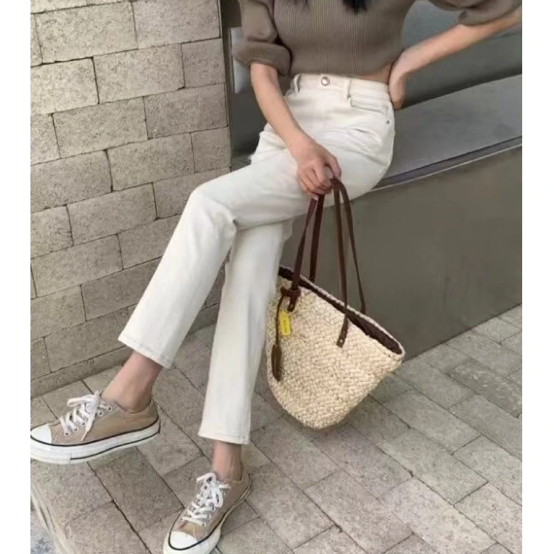 【南油玲姐】白色新款牛仔裤0241