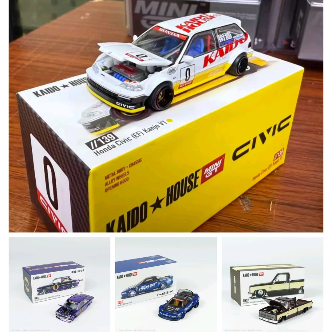 kaidohouseMINIGT1:64本田思域EFnsx合金车模仿真车模型收藏摆件
