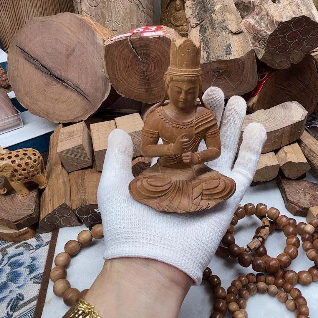 檀香木无事牌星*轩老山檀香摆件