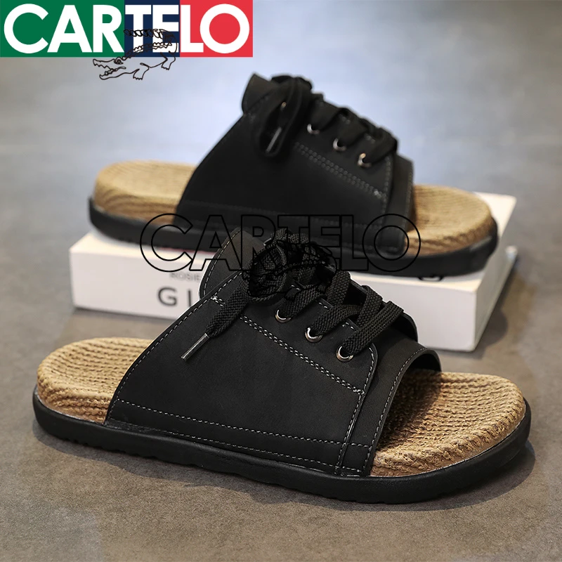 卡帝乐鳄鱼男鞋夏季休闲防滑一字拖大码4546耐磨一脚蹬47沙滩鞋48