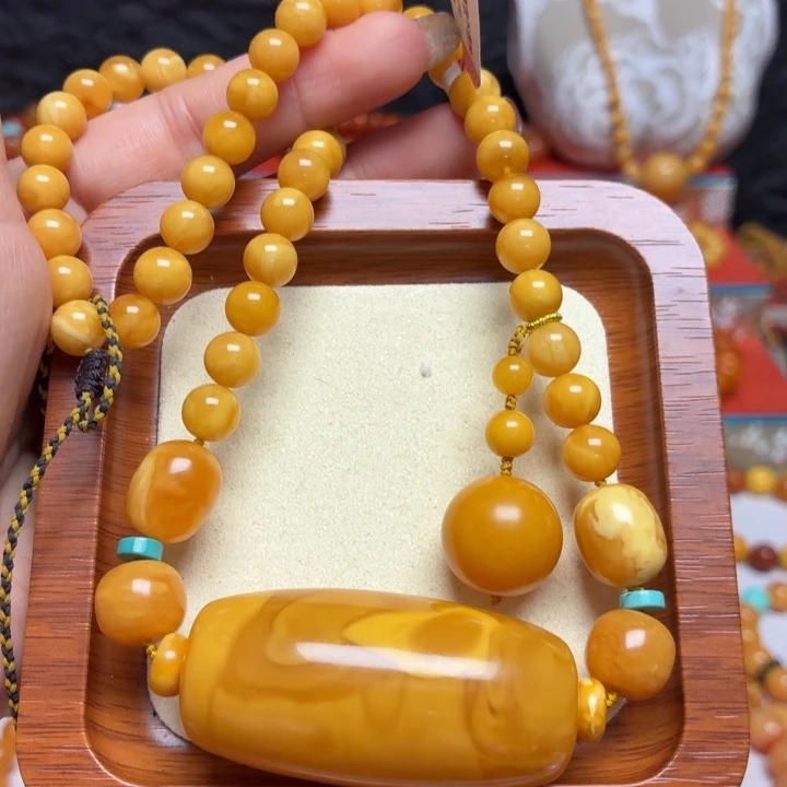 蜜蜡未镶嵌颈饰项链