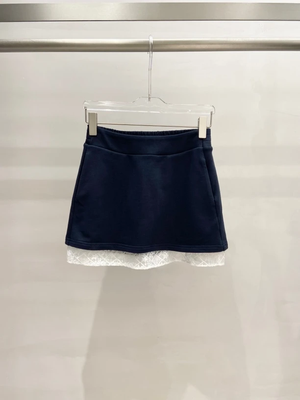 【SFF推荐】以十七25春季新款蕾丝云边半裙简约时尚洋气5452