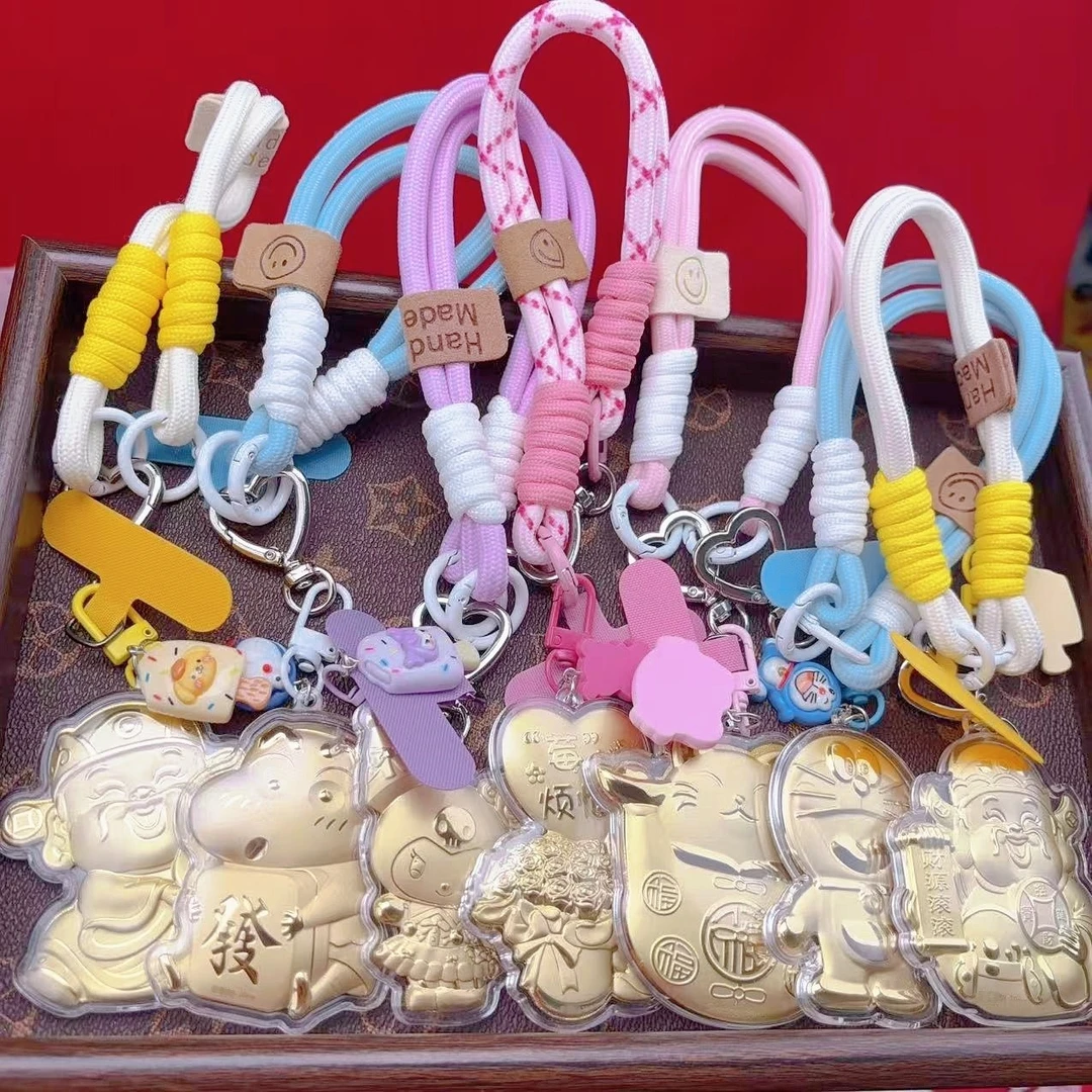 含金工艺品深圳水贝正品热卖金挂件多款kt猫财神库洛米挂件带钢印