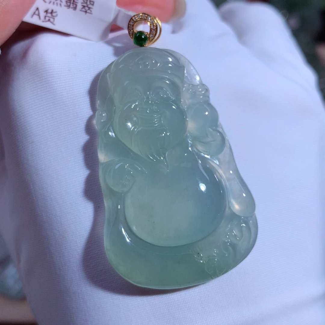 翡翠颈饰18K金镶嵌财财