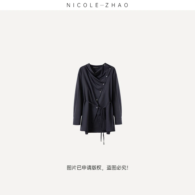 4NWT036【贵姐NICOLE】25年设计师款意大利进口高端荡领外套