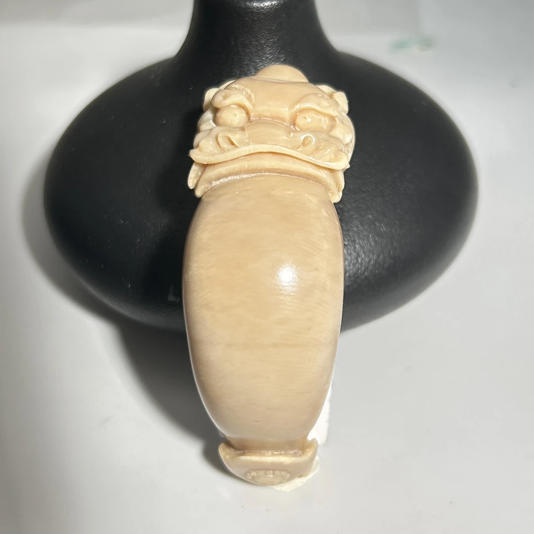 猛犸牙雕玉化冰咖如意貔貅吊坠64*24*17mm假一罚四W8380