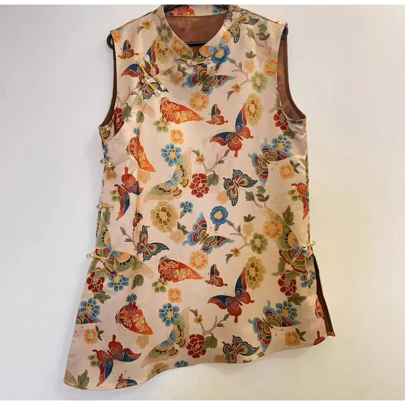 【觅彩蝶426】新中式夏季新款国风无袖旗袍上衣