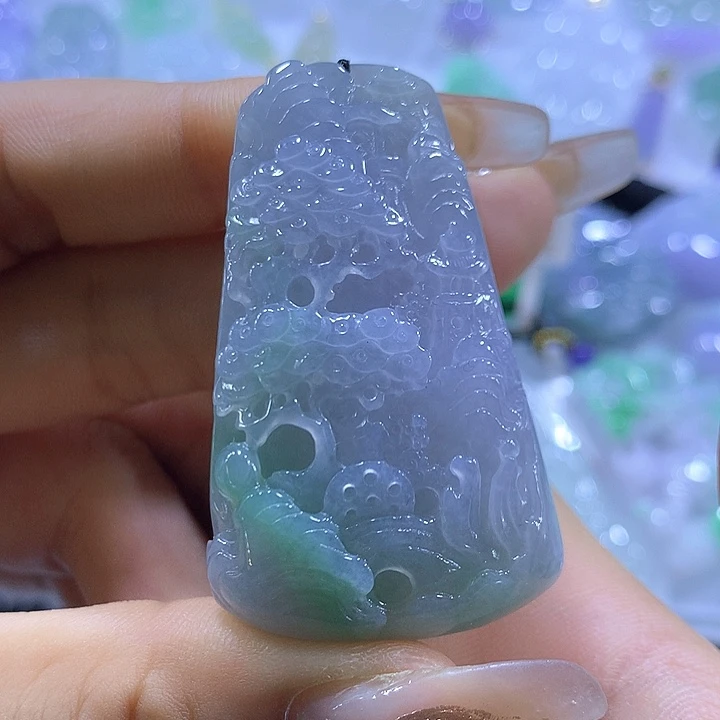 翡翠未镶嵌颈饰天然翡翠A货吊坠