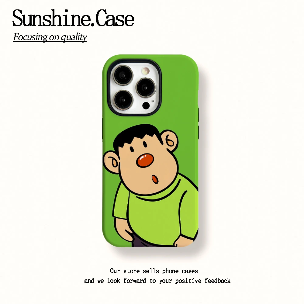 菲林二合一适用苹果华为vivo小米oppo手机壳可爱胖虎15PRO/14