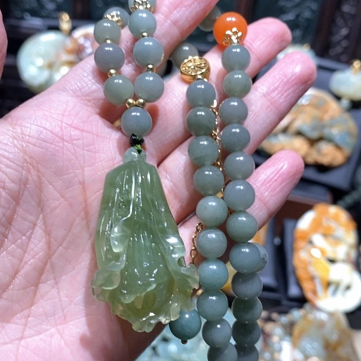 岫玉毛衣链未镶嵌