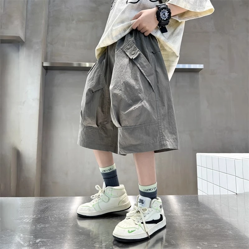 男童工装短裤夏季2025新款儿童五分裤子薄款中大童休闲中裤CS901