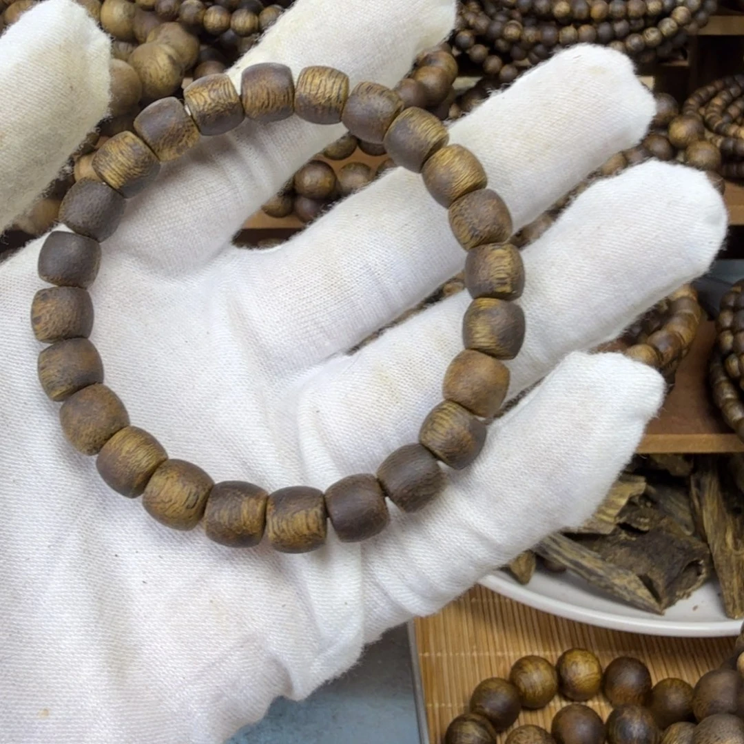 沉香沉香碎屑棋楠沉香08鼓珠5克