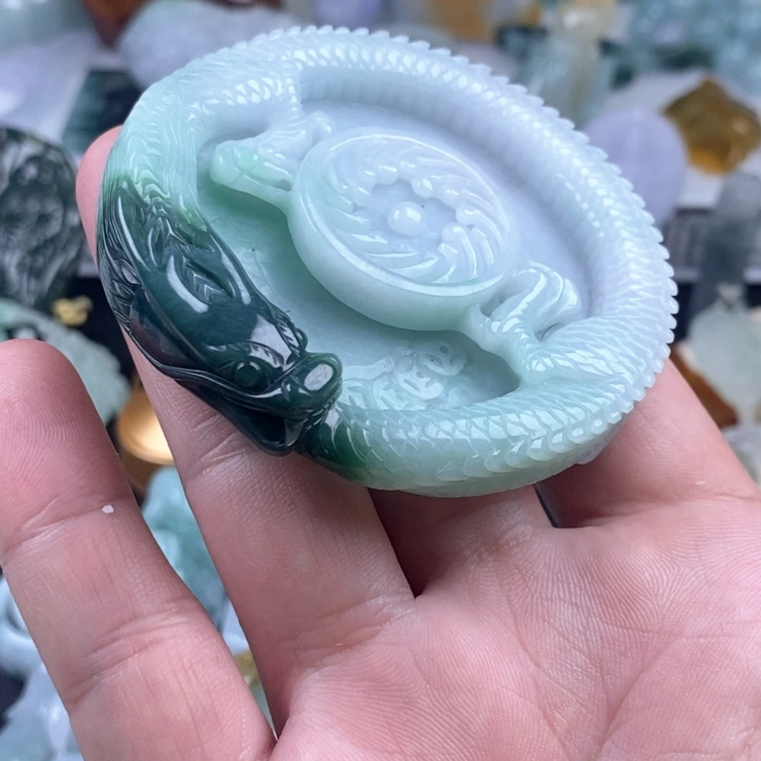 善***行翡翠18K金镶嵌吊坠(不含链)