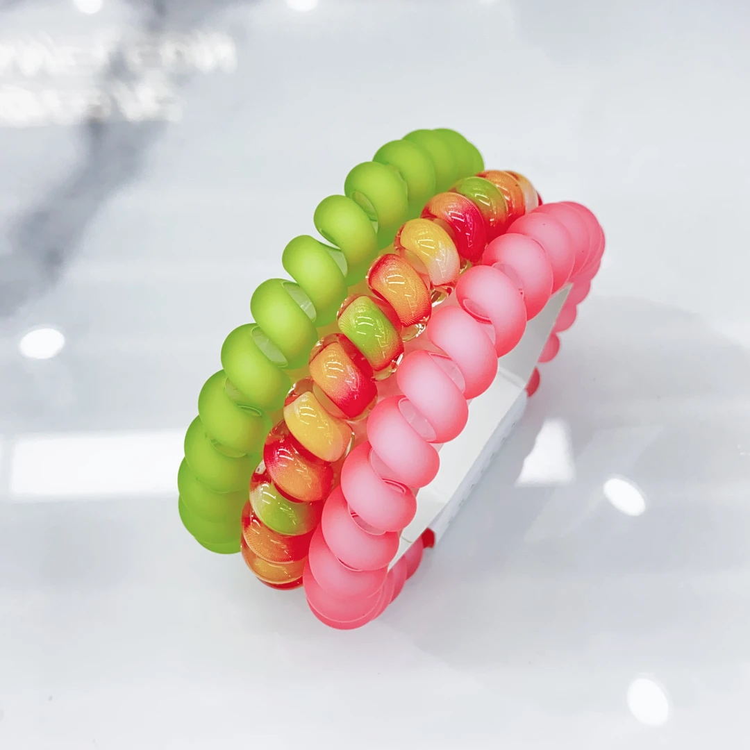 【CT-60164】L码 果冻青柠 发带发圈可爱女童儿童配饰发绳发饰