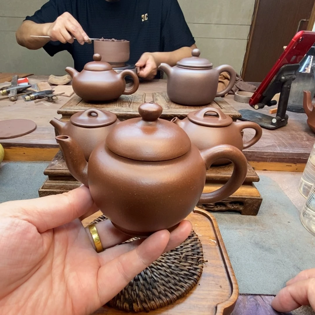 茶壶紫砂宫灯壶（原矿底槽清165cc）