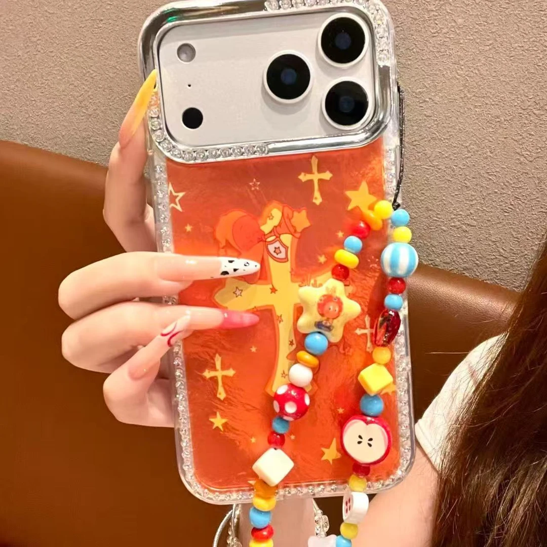 【自带相机保护按键】彩珠十字童话手机壳适用于苹果17/16/15手机壳