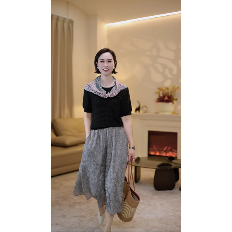 【赞妈甄选】新款百搭休闲舒适气质半身裙ZM1763N