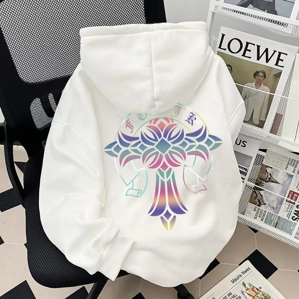 美式潮牌痞帅重磅男女卫衣连帽秋冬加绒加厚休闲百搭带帽外套