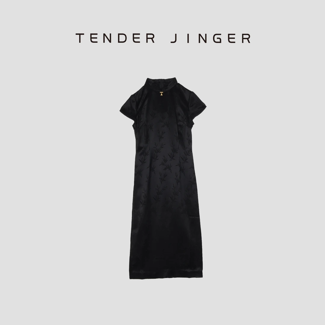 Tender Jinger高级感新中式竹纹优雅旗袍T52LWW80892