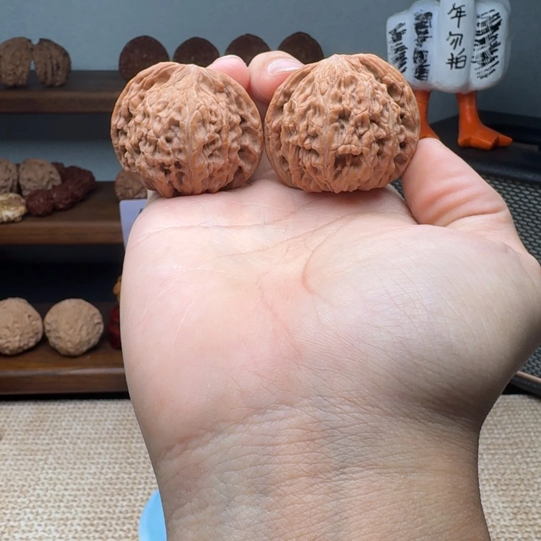 文玩核桃把件4402磨盘