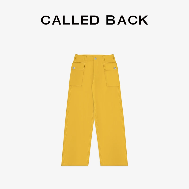 CALLED BACK【宋亚轩同款】工装裤秋季时尚直筒抽绳黄色长裤