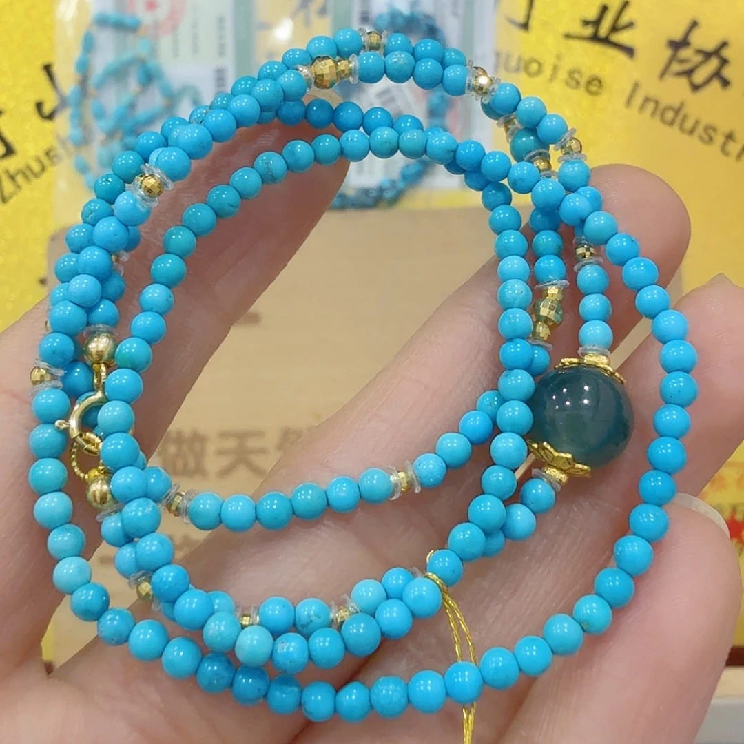 绿松石18K金镶嵌珠宝奇石