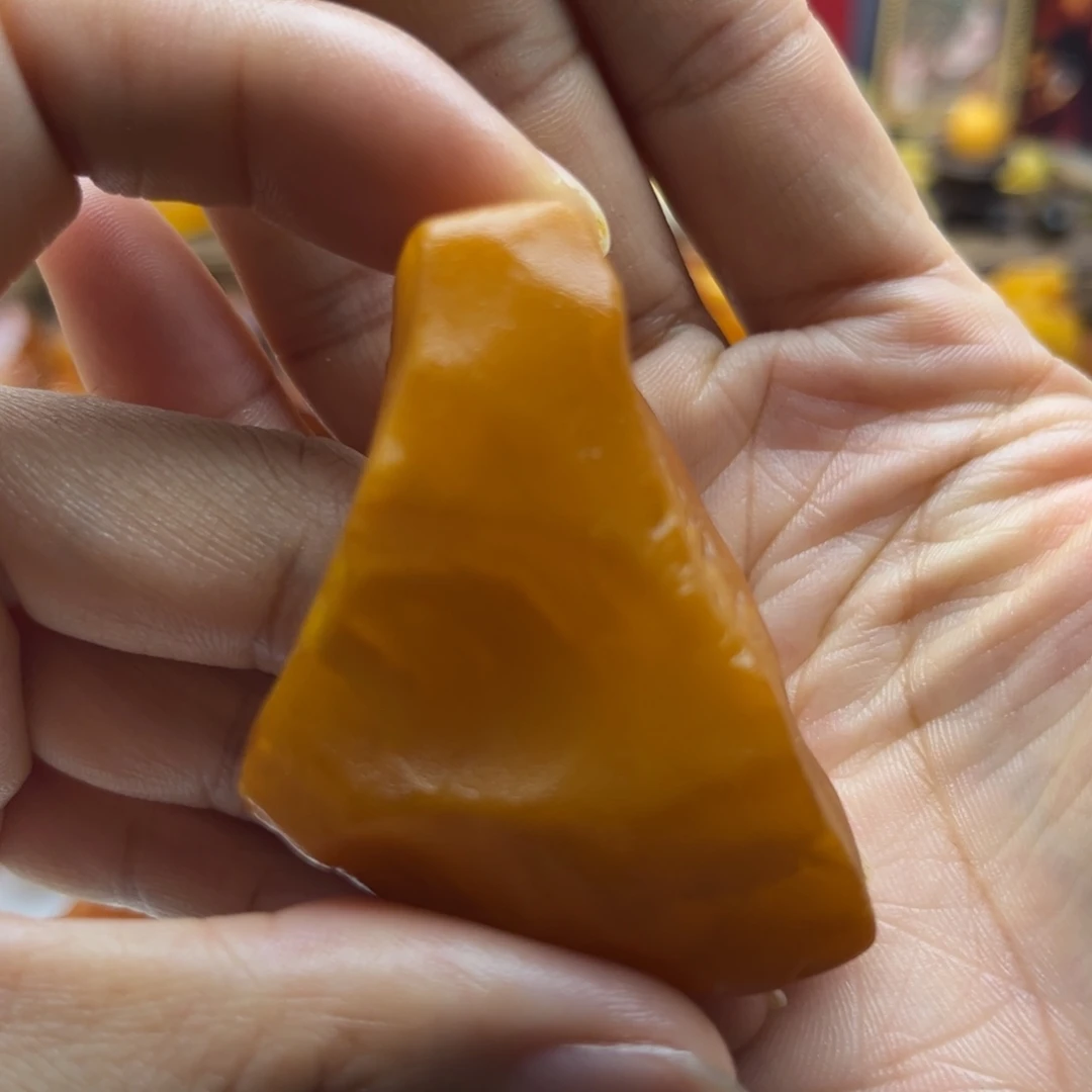 定制琥珀未镶嵌蜜蜡定制打孔吊坠