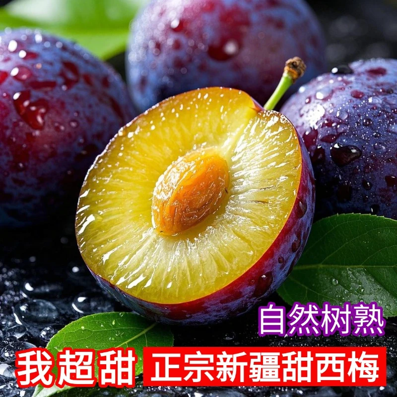正宗新疆法兰西西梅应季水果新鲜采摘整箱彩盒冷链专线包邮AA