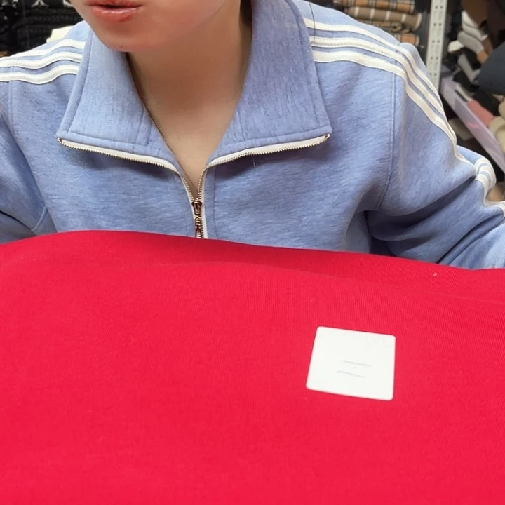 红色新年款加厚奥利绒1.1米254