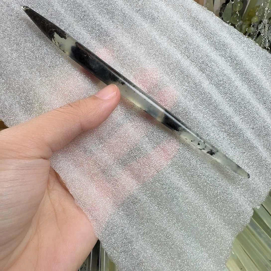 蛇纹石玉合金发饰