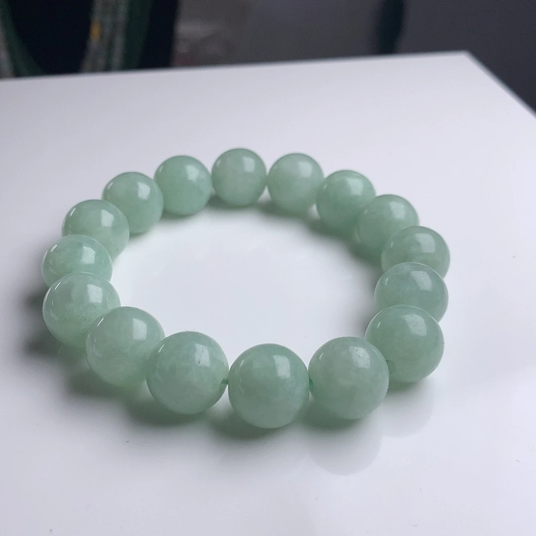 未镶嵌手串翡翠13.3mm！