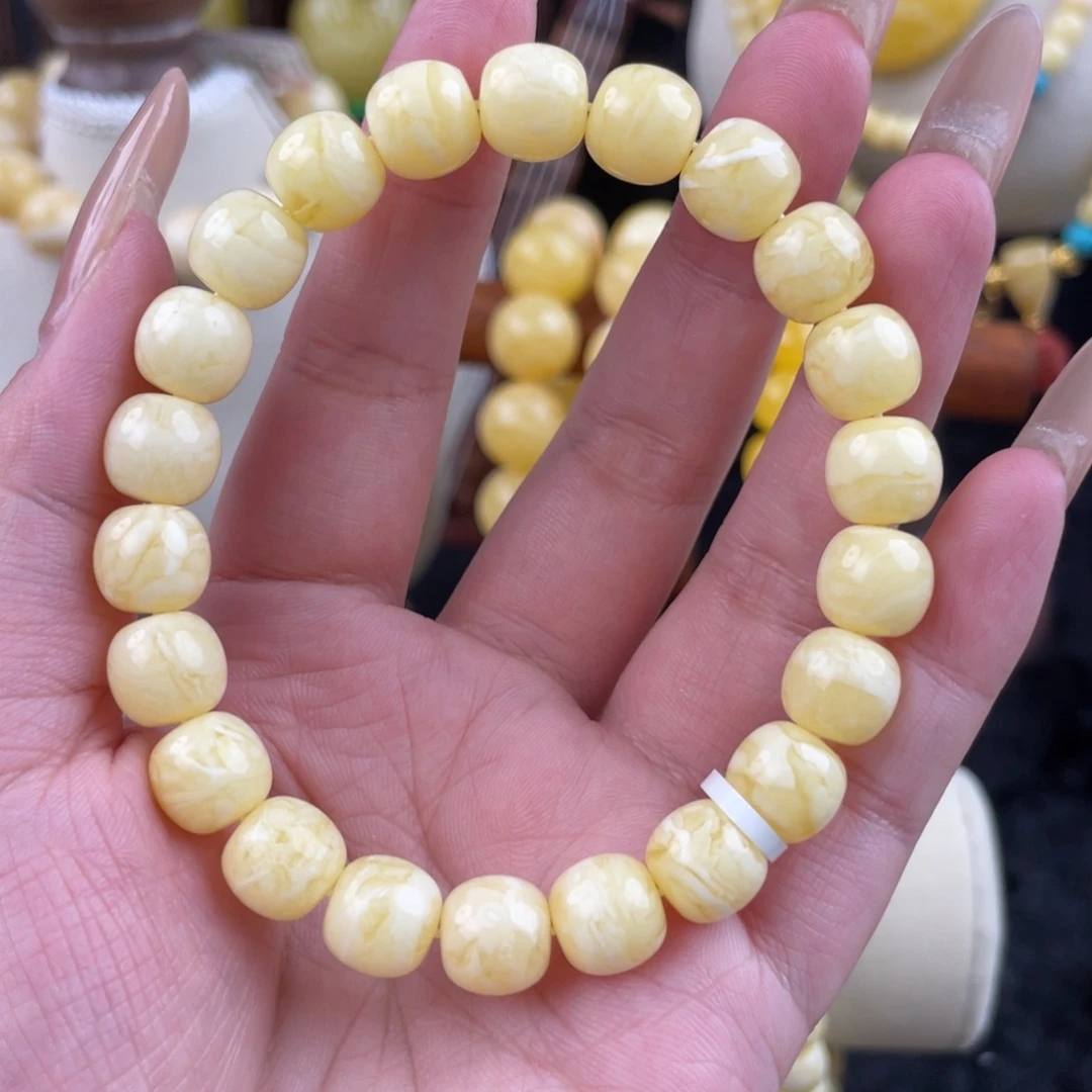 琥珀未镶嵌裸石虎皮老型10