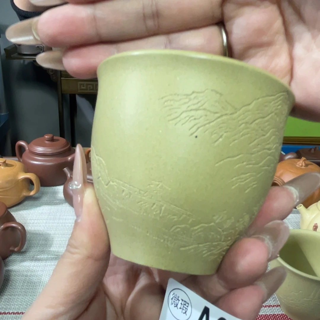紫砂茶杯宜兴原矿紫砂精品手工
