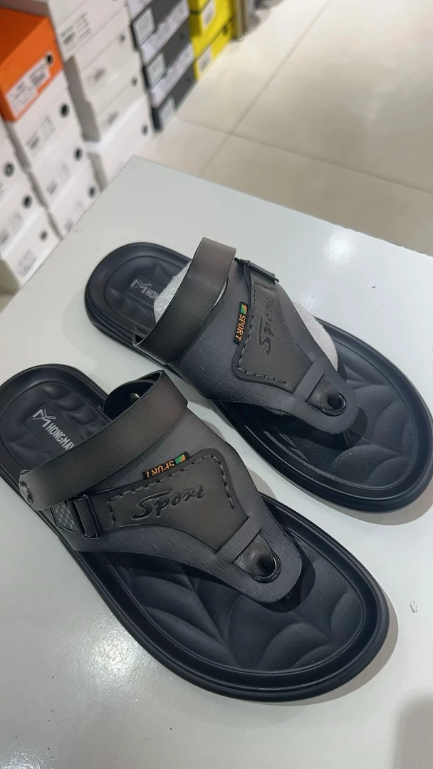 休闲套筒素面夹趾胶粘鞋沙滩鞋舒适户外外穿夏季黑色男款经典